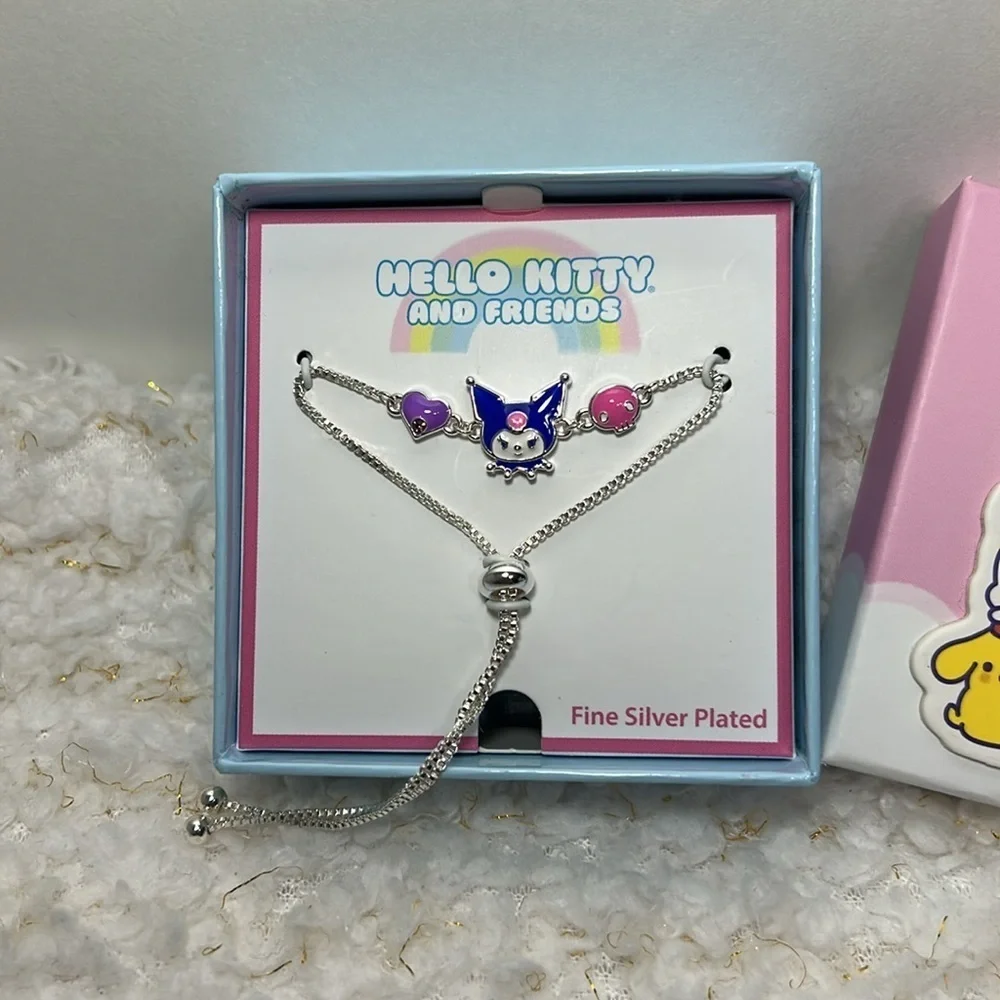 Hello kitty and Friends Kuromi Fine Silver Plated‎ Bracelet
